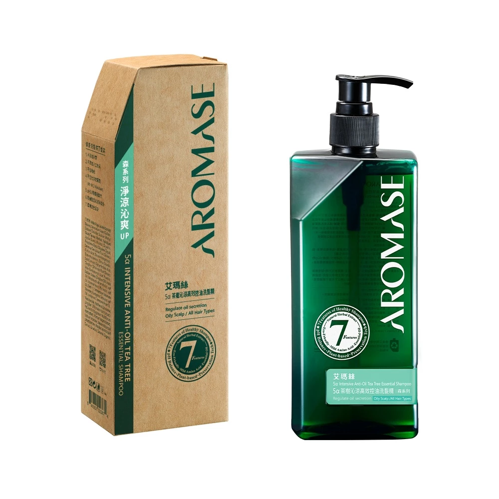 Aromase艾瑪絲 5α茶樹沁涼高效控油洗髮精,400mL,NTD580