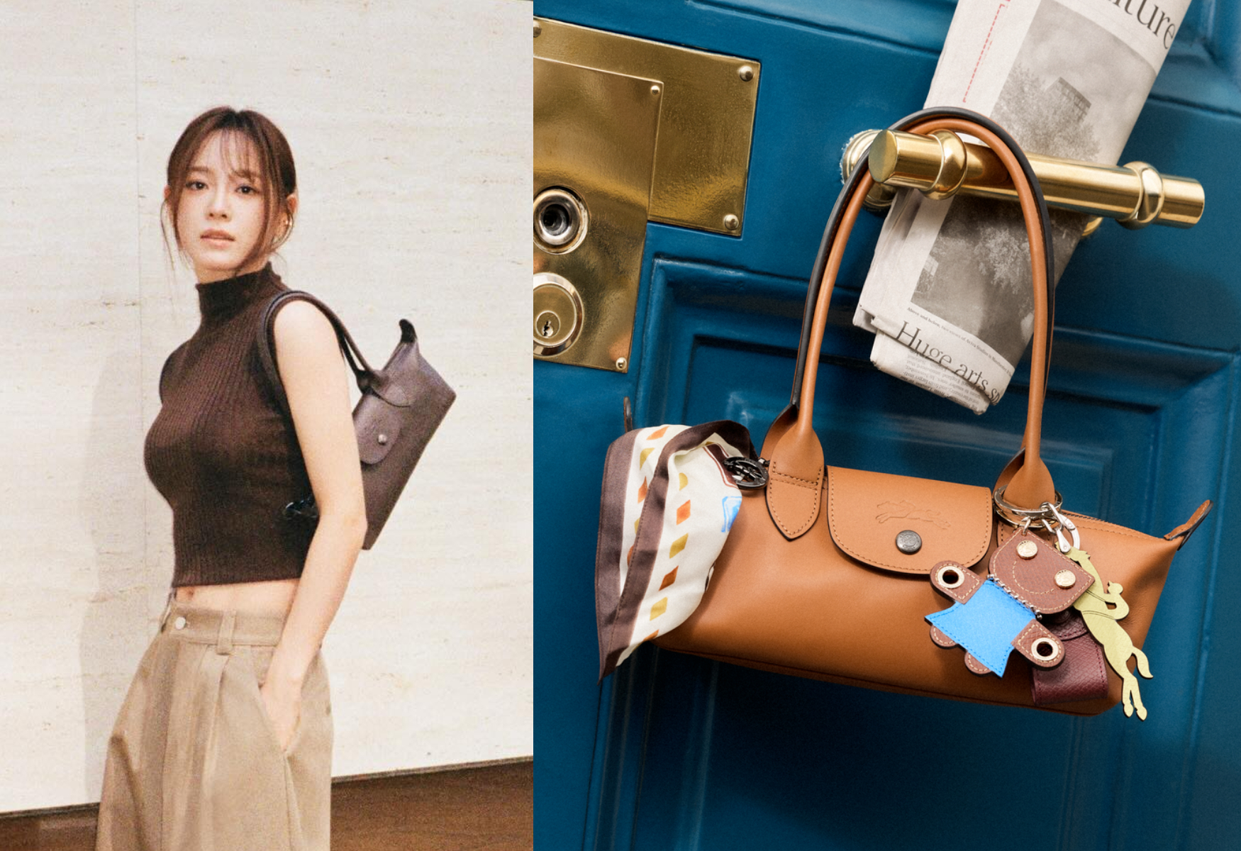 韓星金世正揹紅的Longchamp Le Pliage Xtra