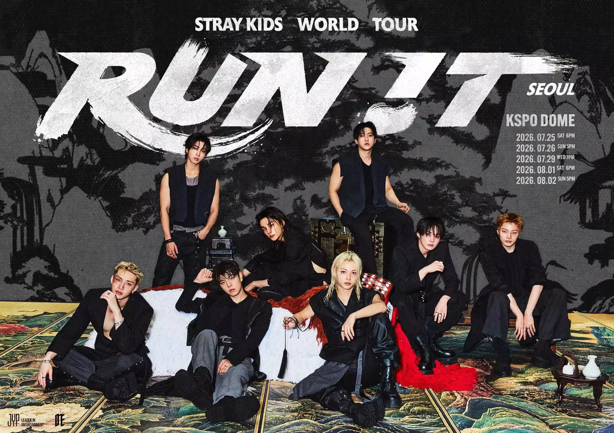 Stray Kids 於今年正式啟動「Run IT」世界巡演,巡演於 7 月 25、26、29 日以及 8 月 1、2 日率先在首爾奧林匹克公園 KSPO DOME 舉行 5 場演出,接著一路前進其他城市。