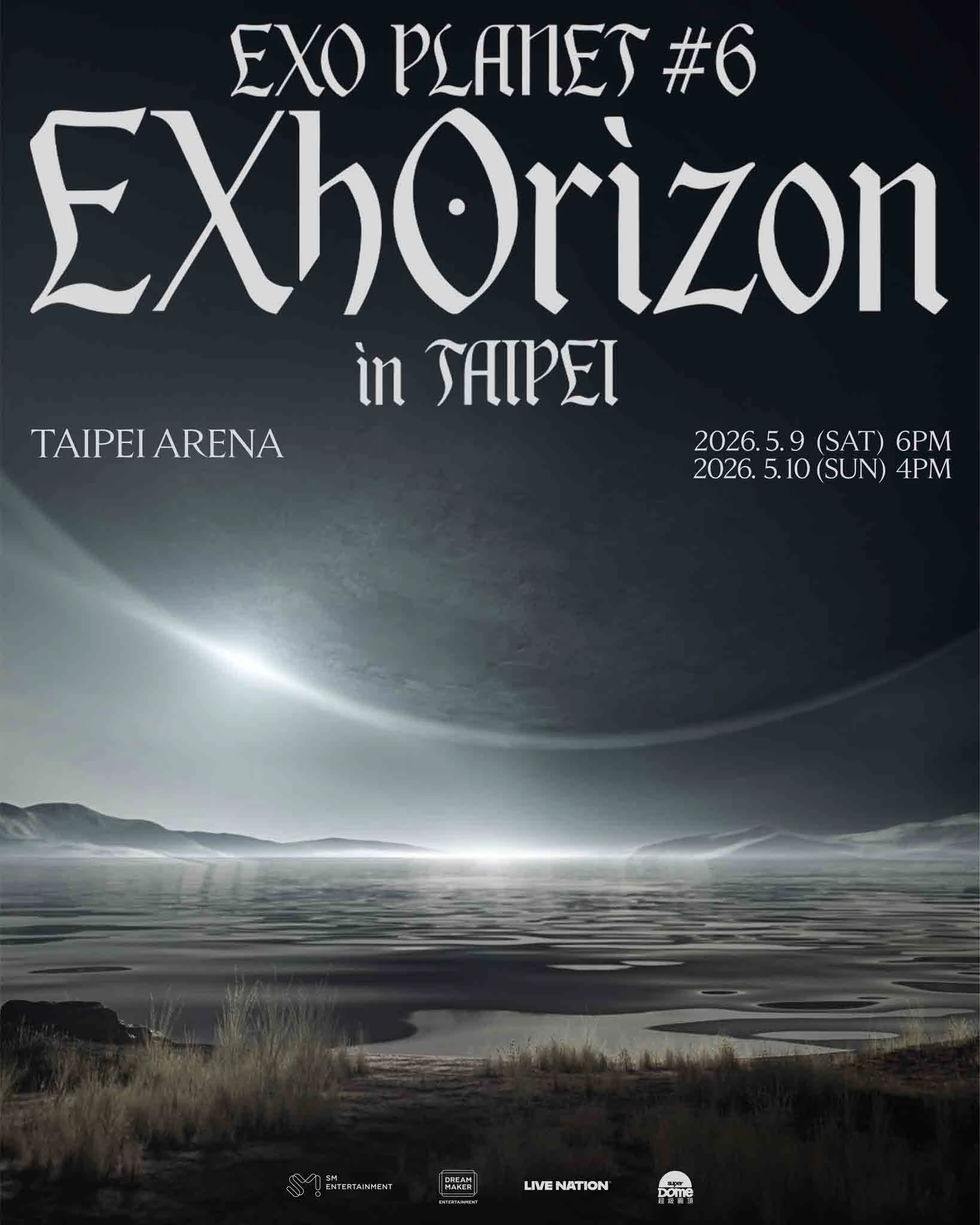 等了超過七年，EXO 終於同步舉行「PLANET #6 – EXhOrizon」世界巡迴演唱會，除了先前公開 7 月 18 日將登高雄巨蛋外，近日更加碼宣布將於 5 月 9、10 日搶先登陸台北小巨蛋！