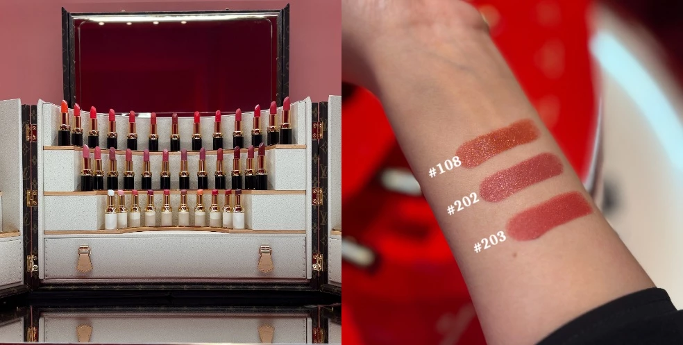 LV Rouge 唇膏暢銷色號:#108 Silk And Spice;#202 Glorious Quest;#203 Rose Odyssée