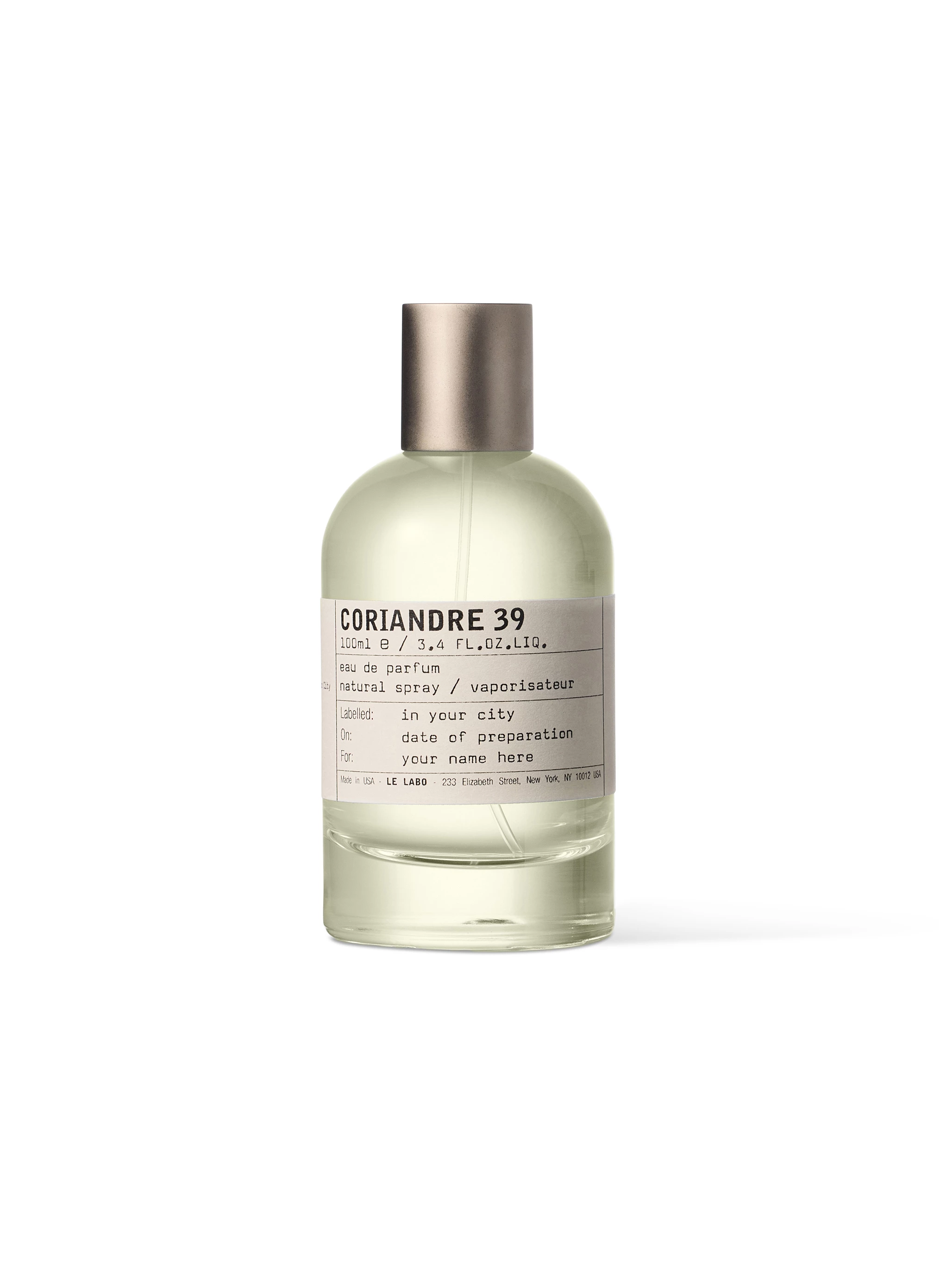 Le Labo 芫荽39(墨西哥城)城市限定淡香精/15ml,NTD5,200;50ml,NTD11,900;100ml,NTD17,100