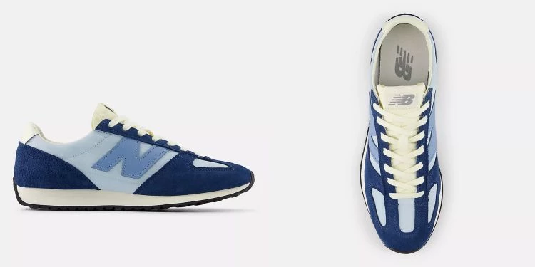 New Balance 471 low-cut thin-soled shoes have a sleek silhouette, a boat-shaped midsole for a light and comfortable feel, and a breathable mesh upper with suede for a natural layered look. The herringbone outsole retains the vintage runner vibe.