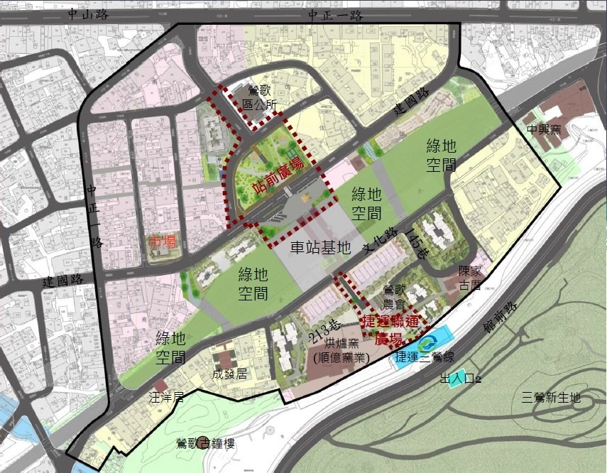 另一個亮點是,三鶯線將與台鐵系統串聯,於 LB08「鶯歌車站」設置捷運站點。未來,乘客可透過三鶯線轉乘台鐵,快速前往桃園、台北或基隆等地區,讓鶯歌成為區域交通的重要轉乘節點,也有助於帶動鶯歌陶瓷老街及周邊觀光發展。
