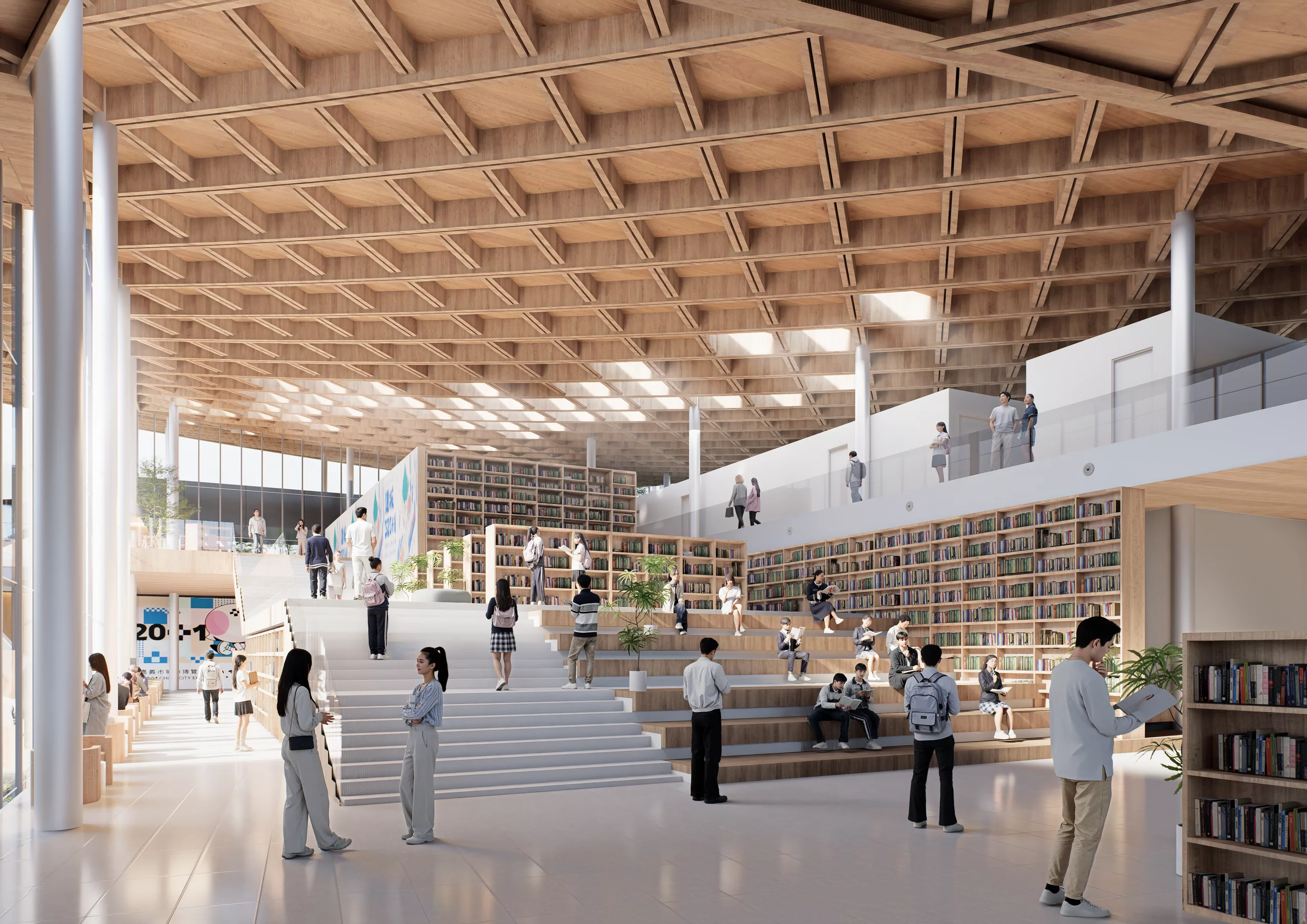 嘉義將迎來全新文化地標——「圖書館總館園區」，坐落於嘉義市東區博東路與維新路口。不僅是嘉義首座大型圖書館總館，也將串聯北門車站、北興國中及周邊藝文場館，重塑城市文化軸線。由潘冀聯合建築師事務所操刀設計，以「木都」歷史為核心概念，融合山林與鐵道意象，打造兼具閱讀、教育及城市景觀功能的複合型公共文化園區，預計 2030 年底完工。