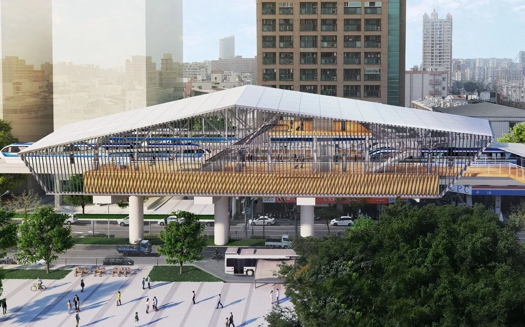 台南捷運「藍線」共規劃 10 個上車地點:B1 站(中華路與台鐵大橋站交會處)、B2 站(中華路與中山南路口)、B3 站(中華路與中華二路口)、B4 站(中華路與小東路口)、B5 站(中華東路一段與平實路口)、B6 站(中華東路二段 203 巷路口)、B7 站(中華東路三段與崇德四街七巷路口)、B8 站(中華東路三段 399 巷路口)、B9 站(東門路三段 226 巷路口)、B10 站(中山路與裕忠路口)。