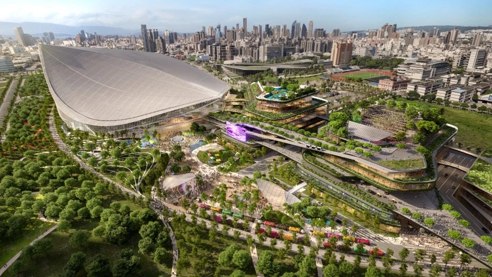坐落於台中水湳經貿園區，將興建一座超巨蛋（台中市運動產業園區），規劃超過 3 萬席的大型室內多功能運動場館，並採園區型整體開發模式，結合旅館、商場、公園及休閒機能，打造融合運動、娛樂與觀光的複合型巨蛋園區，進一步完善中部大型室內賽事與運動產業發展量能。預計最快 2031 年完工，並將興建約 10 萬坪營業面積的大型百貨商場，規模可能超越台中正在興建的「D-ONE 第一大天地」。