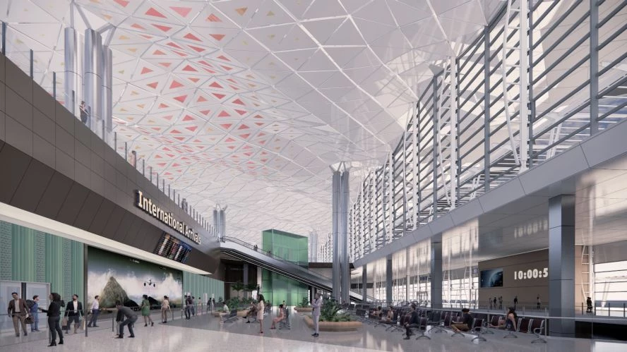 因應全國機場整體願景,以及南部地區空運發展需求,高雄國際機場(又稱小港機場)即將迎來全新航廈設計。未來將原有兩座單元式航廈整建為一座年容量可達 1,650 萬人次、供國際線與國內線共用的集中式新航廈。改建後的新航廈面積將超過現有規模的 3 倍,同時整合既有運輸系統,包括高雄捷運、計程車、停車場、公車及遊覽車等,打造南台灣重量級國家門戶新地標。