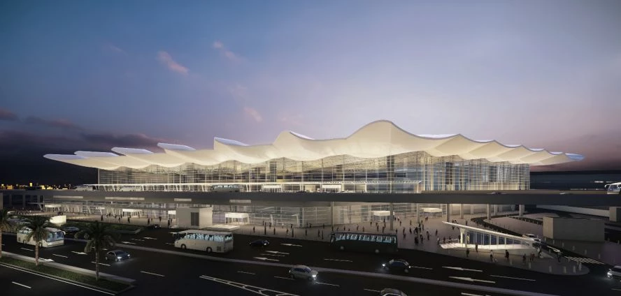 高雄國際機場新航廈改建工程共分為四個階段,採「先建後拆」原則進行分期建設,盡可能維持機場旅客服務品質,同時降低周邊交通衝擊。第一階段為 A 滑行道北移與東側立體停車場設置;第二階段為興建東側新航廈;第三階段為興建西側新航廈;第四階段則是整合東、西側航廈。整體工程預計於 2040 年全面完工並正式啟用。