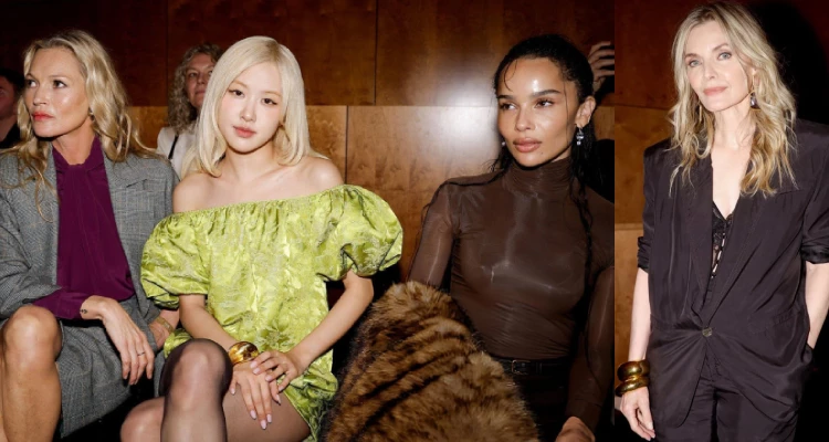 在秋冬系列發表會上，秀場前排當然也是星光熠熠。BLACKPINK成員Rosé、奧斯卡影后Michelle Pfeiffer，以及傳奇超模Kate Moss…等眾多品牌摯友齊聚巴黎，共同見證創意總監Anthony Vaccarello的最新力作。