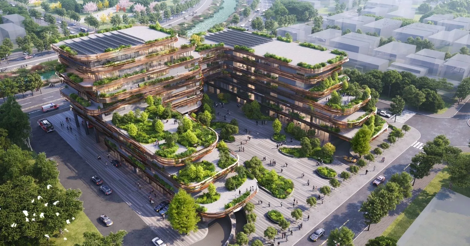 北高雄迎來全新城市地標!高雄市政府正式啟動「岡山新行政中心公辦都更案」,工程預計於 7 月下旬正式動工,由日本建築大師隈研吾操刀設計,以「大樹」作為建築概念,打造兼具行政服務、公共空間與綠建築特色的新世代行政中心。全案總投資約 新台幣 81 億元,預計 2029 年完工,未來不僅將成為北高雄重要行政樞紐,也將翻轉岡山整體城市風貌。