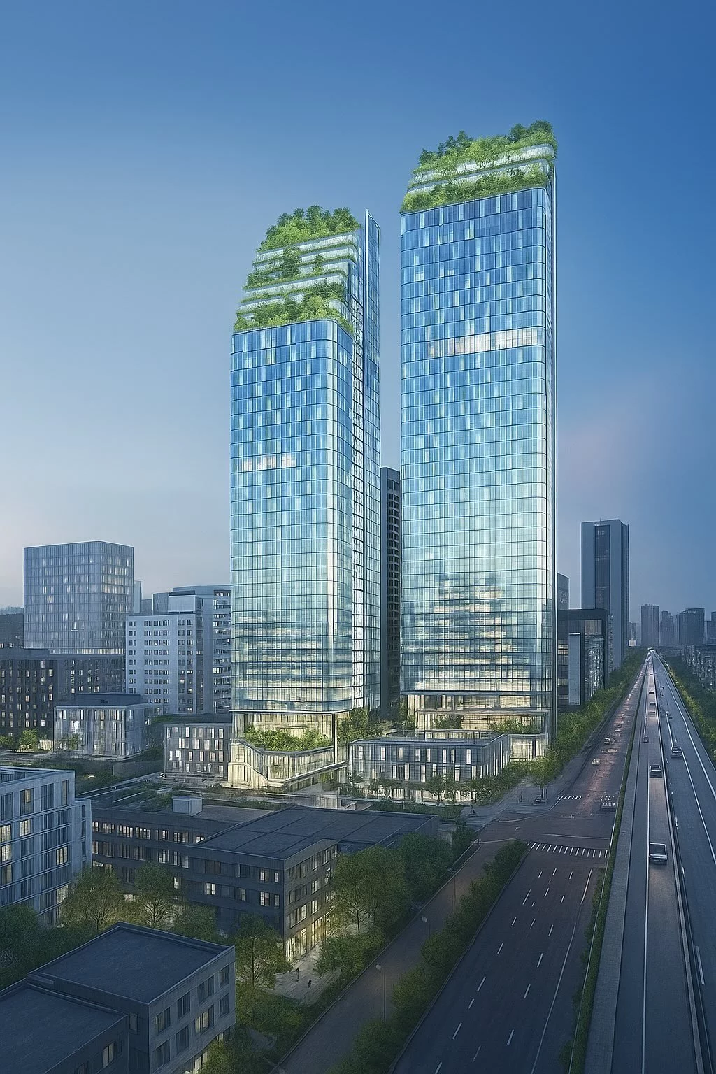 坐落於南屯區文心路一段與公益路二段路口，將迎來全新重量級高樓新地標。由新美齊集團與允將建設聯手，斥資 400 億打造「南屯雙子星」建設新案，規劃地上 52 層、地下 8 層，樓高達 201.8 公尺，集結商店、辦公室及集合住宅（提供逾 1 千戶住宅單位）的複合式地標。已於去年底取得建照，有望於 2027 年完工，距離台中捷運綠線水安宮站約步行 3 分鐘。
