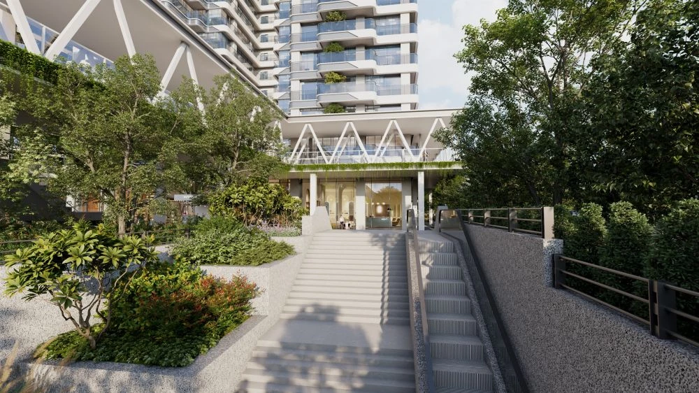 本案為高雄首件結合運動主題的捷運聯開案，坐落於捷運橘線苓雅運動園區站旁，未來將與苓雅運動園區整體串聯。除了 B 基地引進「皇冠假日酒店」，C 基地亦規劃 2 棟地下 4 層、地上 31 層的商辦與住宅複合大樓，設置店鋪、辦公單元及智慧住宅，總樓地板面積達 4.3 萬坪，低樓層將進駐運動相關用品店與運動主題餐廳。