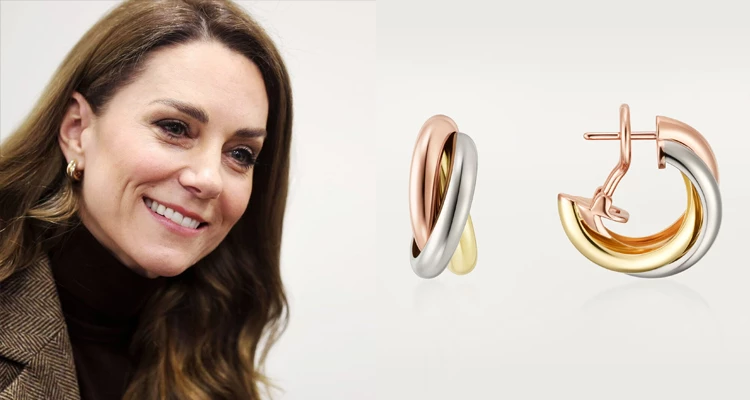 這就是連凱特王妃都愛不釋手的同款經典耳環！Cartier「Trinity」耳環，以三色金交織出跨越百年的優雅，完美詮釋「友情、愛情、親情」的深厚寓意，給自己一份戴得一輩子的紀念禮物。