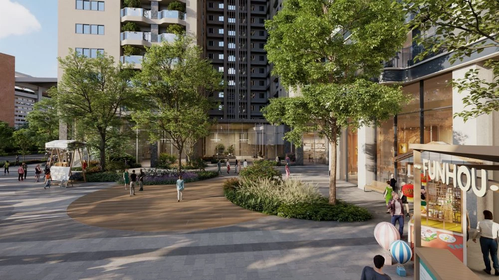 「O9 苓雅運動園區 BC 基地聯開案」由欣巴巴事業股份有限公司及其所屬集團江城建設股份有限公司、巴森營造股份有限公司獲選為最優申請人，預計於 2027 年開工、2034 年完工。未來 B、C 基地將透過整體規劃與立體空橋系統串聯苓雅運動園區，形塑完整的人行動線與立體交通網絡，打造以人為本的城市公共空間，使運動、休閒與日常生活場域緊密融合。