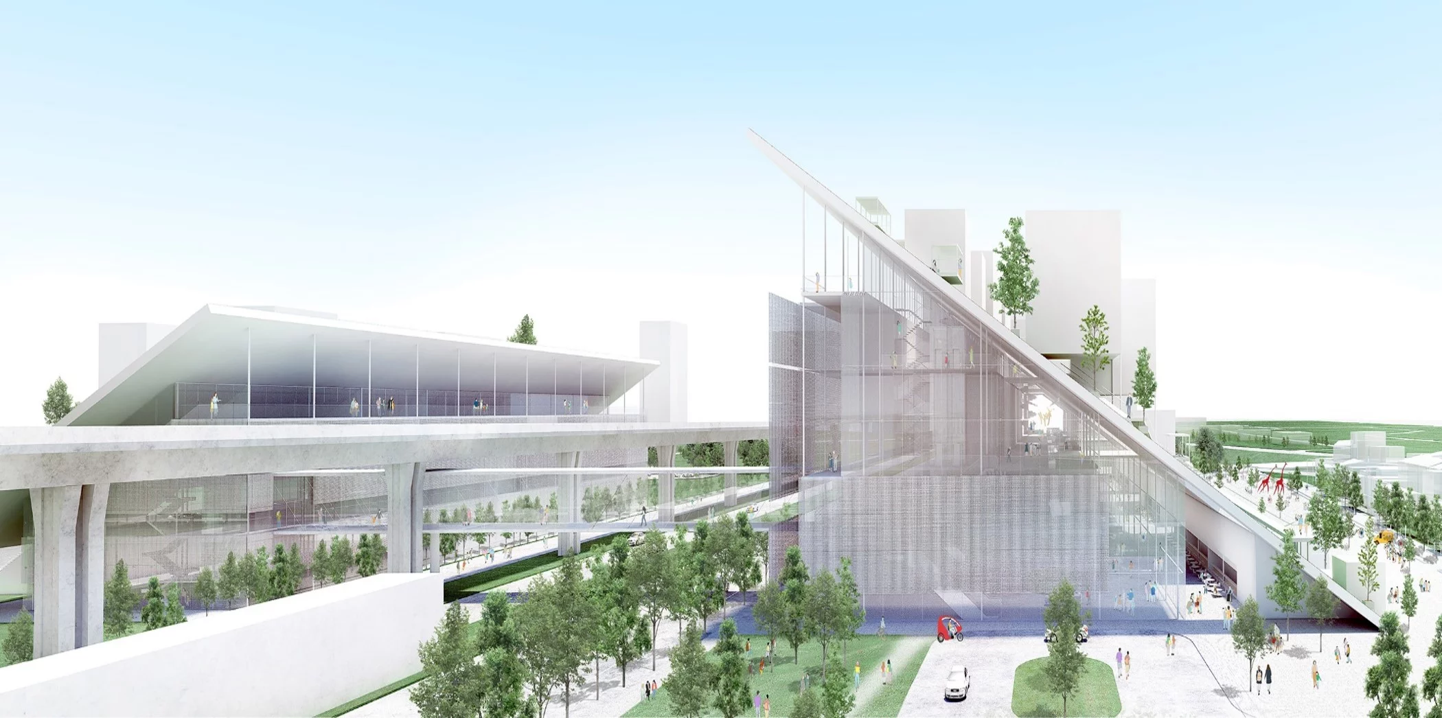 籌備多時，坐落於中壢區高鐵南路二段上的桃園市立美術館（簡稱：桃美館），將於今年完工，預計於 2028 年營運，串連一旁的桃園機場捷運 A19 桃園體育園區站。這座建築物以「山丘」為建築主體外觀，找來日本建築大師、亦是普立茲克獎得主山本理顯，與石昭永建築師事務所攜手操刀，規劃地下 1 層及地上 4 層，成為桃園重要的文化藝術新地標之一。