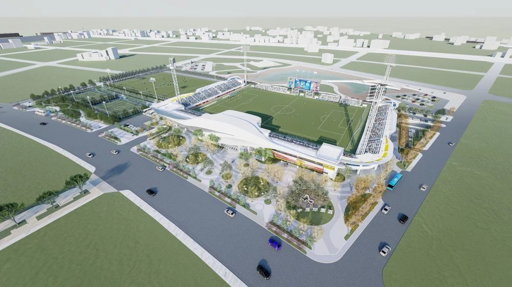台中新地標即將再添一座！位於南屯區的「國際足球運動休閒園區」預計於年底啟用，不僅是全台首座符合亞洲足球聯盟（AFC）等級規格、擁有 FIFA Quality Pro 草皮認證的足球園區，更將成為台中發展國際運動賽事的重要基地。園區鄰近高鐵台中站及高鐵新市鎮生態公園，未來可望串聯捷運路網與周邊重大建設。整體工程預計於 7 月完工，並有望於年底正式啟用。