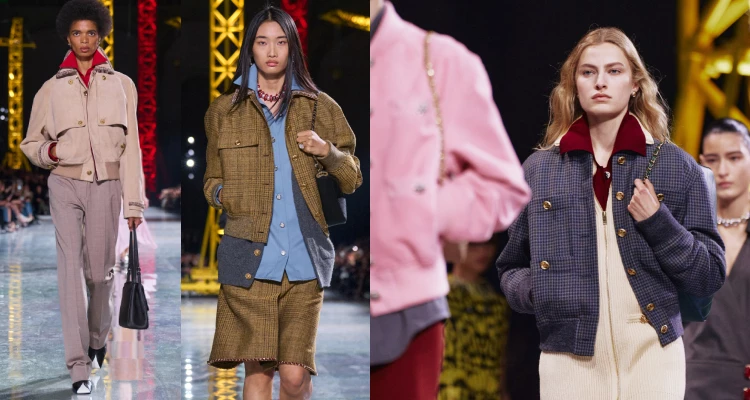 在多套服裝設計中，這種工裝夾克的靈感亦清晰可見，設計中融入了實用多口袋的剪裁與功能性細節，不僅呈現前衛且帶都市感的工裝美學，也巧妙呼應現代女性身兼多職、自在行動的活力態度。