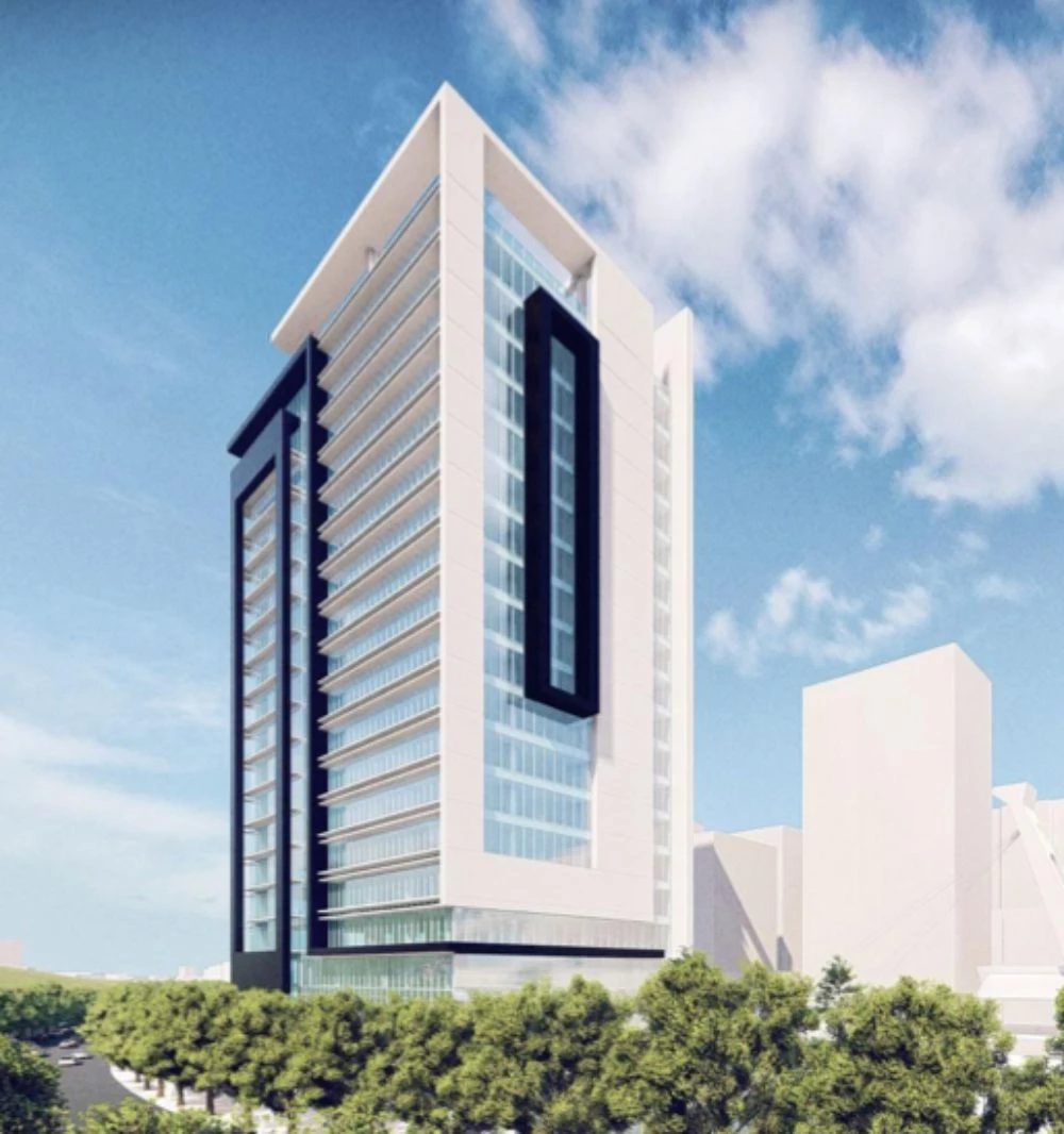 坐落於台北捷運紅線「劍潭站」，將打造新商場地標。規劃地上 18 層（面積約 9,400 坪）、地下 3 層（面積約 2,700 坪），結合辦公室與百貨商場功能，並設置物業控制中心、教保中心、景觀餐廳及觀景平台。基地鄰近台北表演藝術中心，未來可強化藝文場域周邊機能，並串聯士林夜市，形塑兼具文化、觀光與商業的複合生活圈。預計每年產值可達 2 億新台幣。