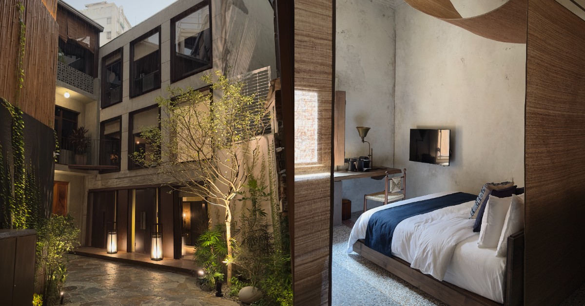 最美台南老宅民宿「蔚南裏」！60年老屋翻新：三棟樓房、九宮格立面、磨石子牆細節超迷人