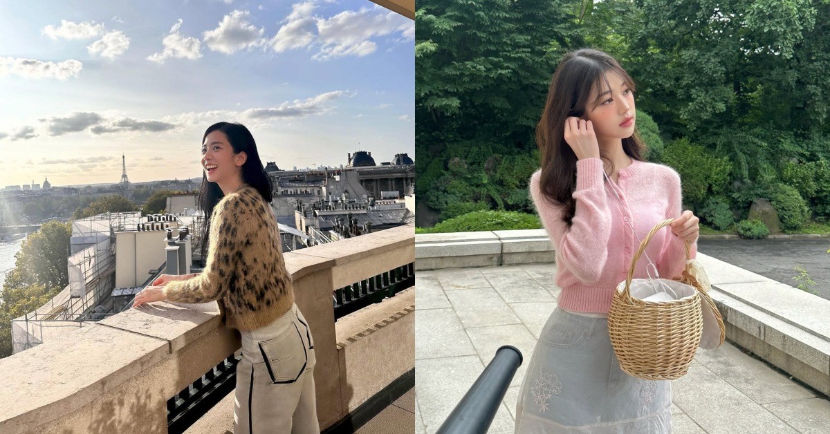 開襟針織衫穿搭5招：Jisoo、張員瑛這樣穿提升高級感！