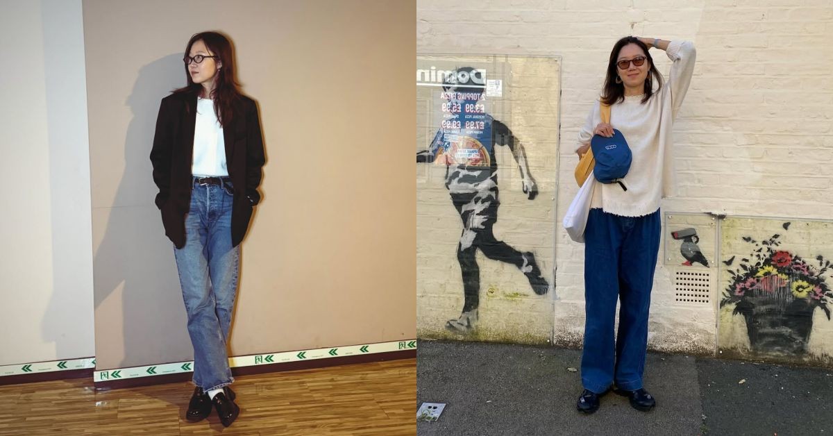 牛仔寬褲怎麼穿才顯瘦？孔曉振私服親自示範，修飾比例關鍵「在這裡」