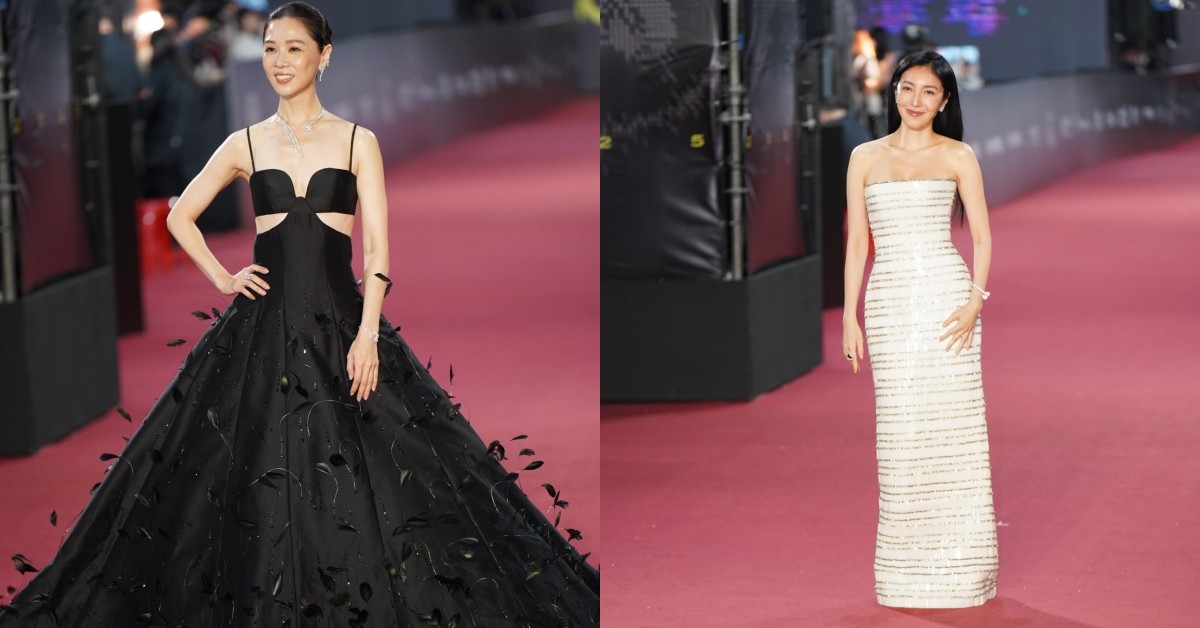 金鐘紅毯謝盈萱羽毛禮服氣場強大！楊謹華、柯佳嬿好氣質贏得滿堂彩｜金鐘60