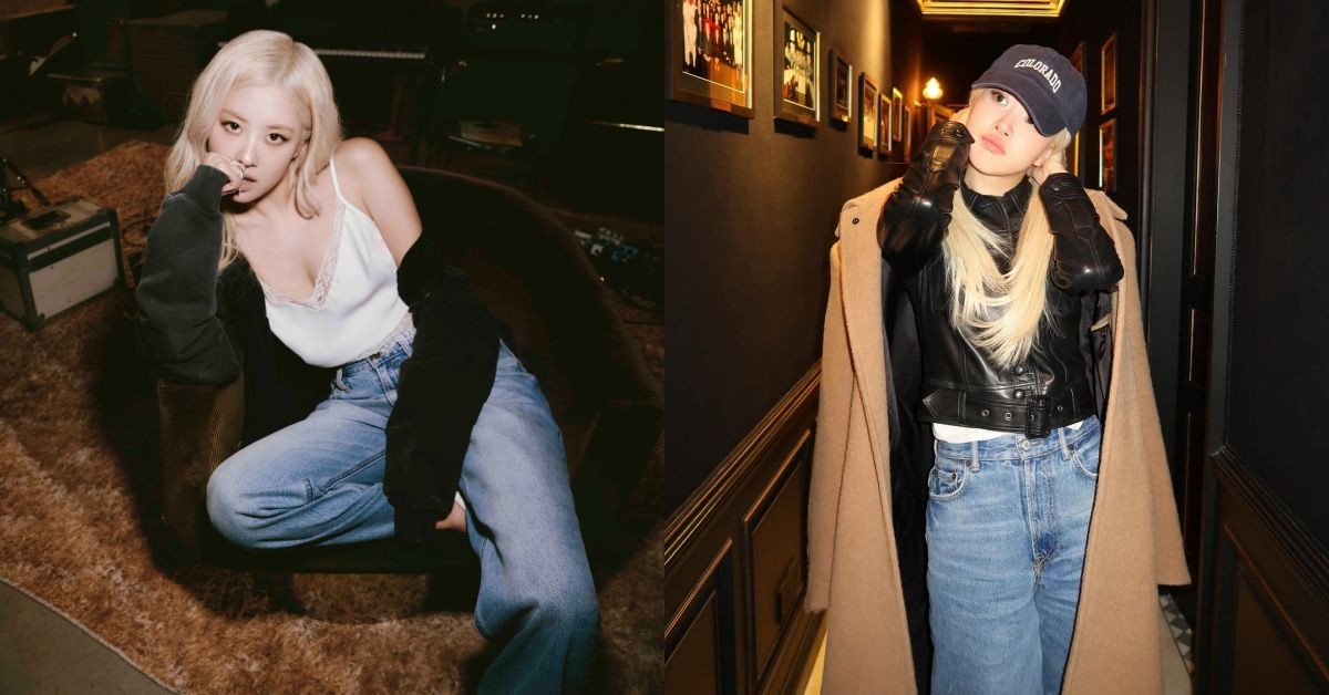 高腰牛仔寬褲怎麼選？Rosé示範3個顯瘦細節，「這樣穿」比例瞬間拉長