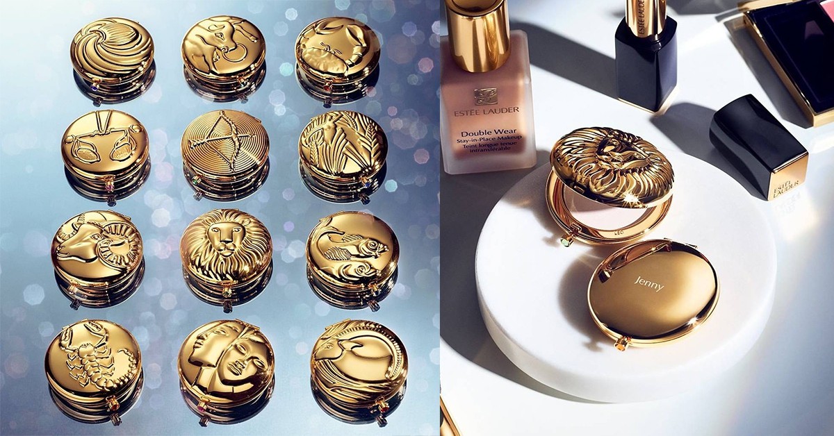美到沒朋友！雅詩蘭黛最新12星座粉餅，金色復古外型宛如女王的珠寶盒