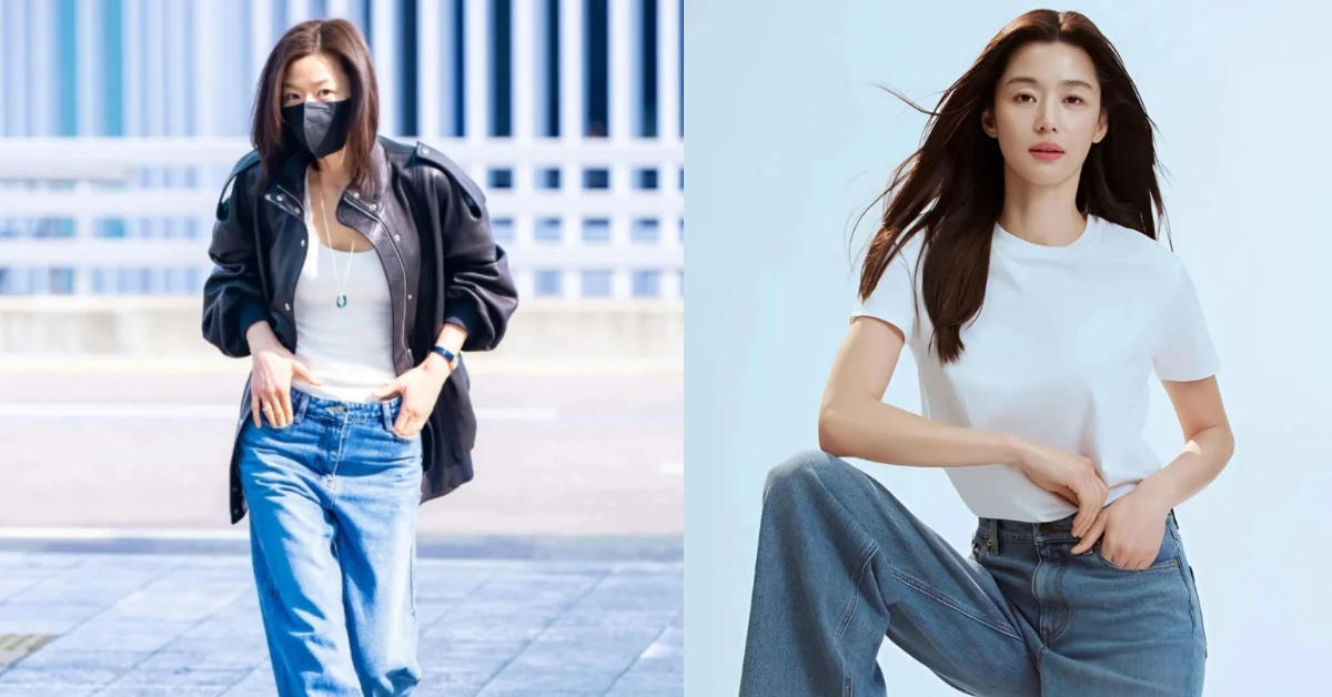 44歲全智賢減齡穿搭！7牛仔褲穿搭：這件同款出自「韓版Uniqlo」