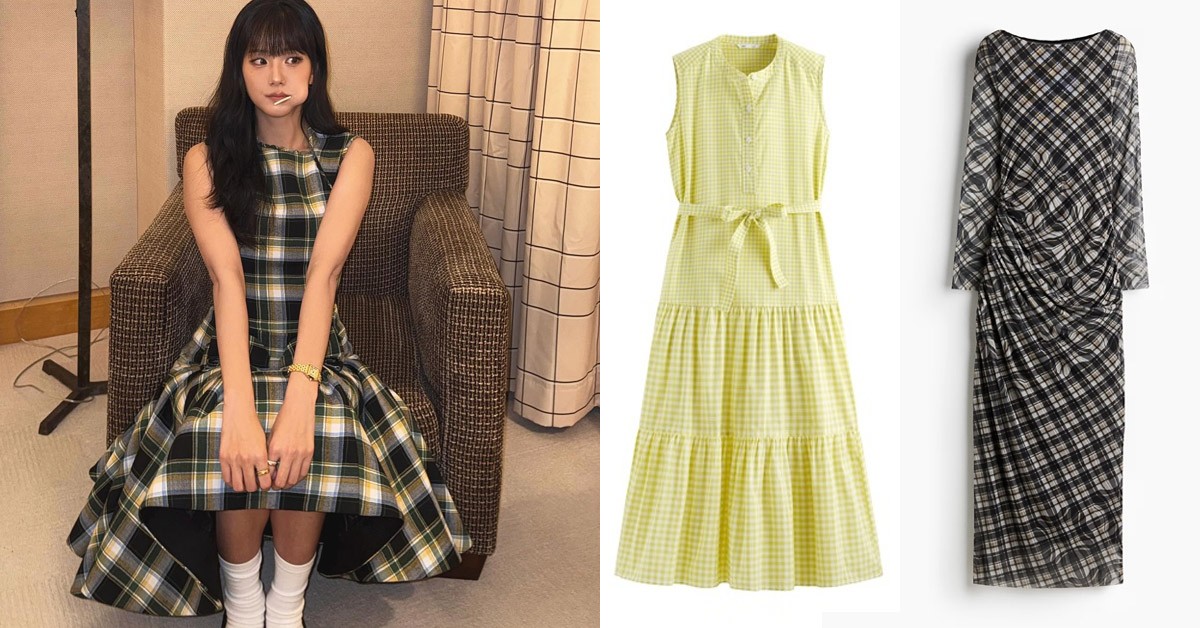 Jisoo示範格紋穿搭！平價格紋洋裝推薦10款全部千元有找！