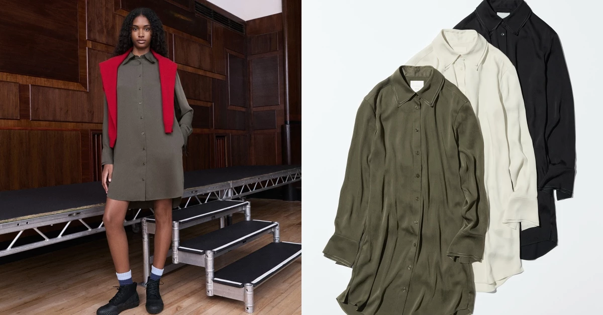 Dior設計師操刀洋裝千元就能入手？Uniqlo話題聯名再登場，這件「襯衫洋裝」是梨形身材救星！