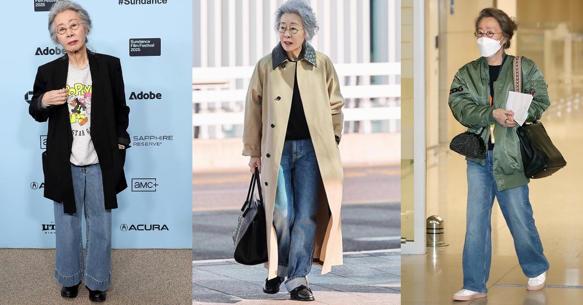 80歲也能穿牛仔褲？國民奶奶尹汝貞減齡穿搭6套技巧：BV街拍完勝年輕人