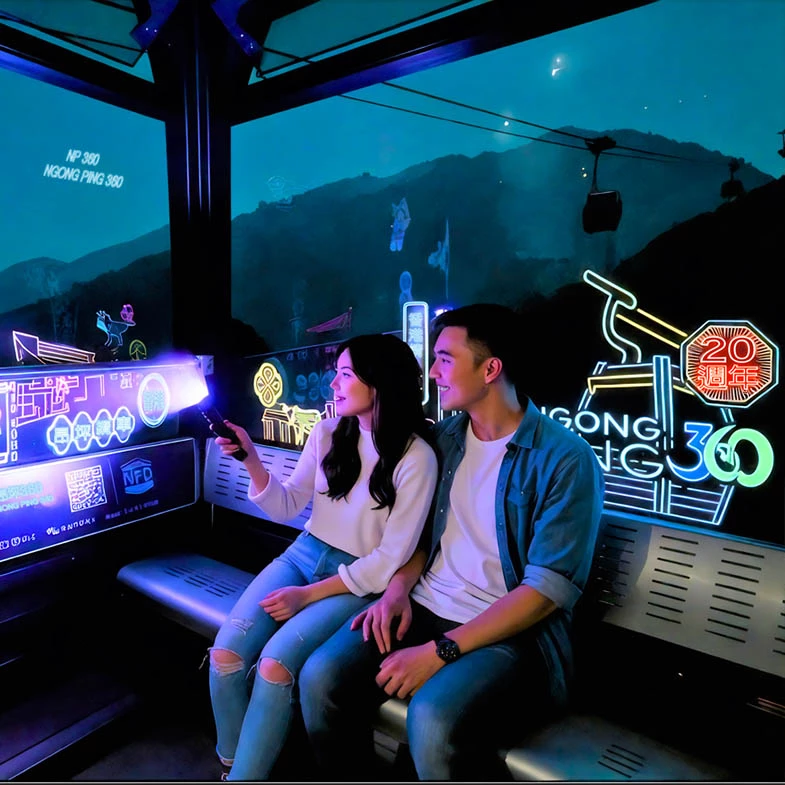 世界十大纜車「香港昂坪360」20週年！霓虹夜間纜車、大嶼山夜景