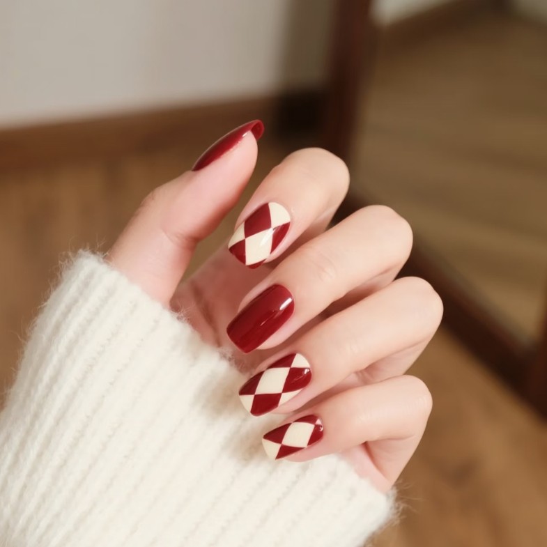 2026聖誕紅美甲推薦12款！紅色光療、貓眼、彩繪必做款式一次看