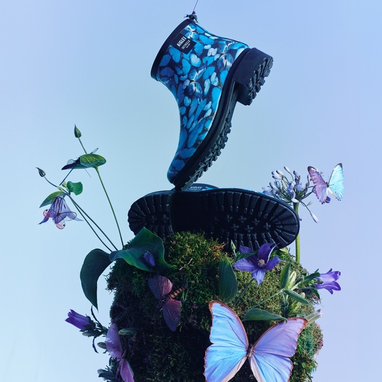 超美「藍閃蝶」印花來自真的標本！法國品牌 AIGLE、DEYROLLE 推限量聯名