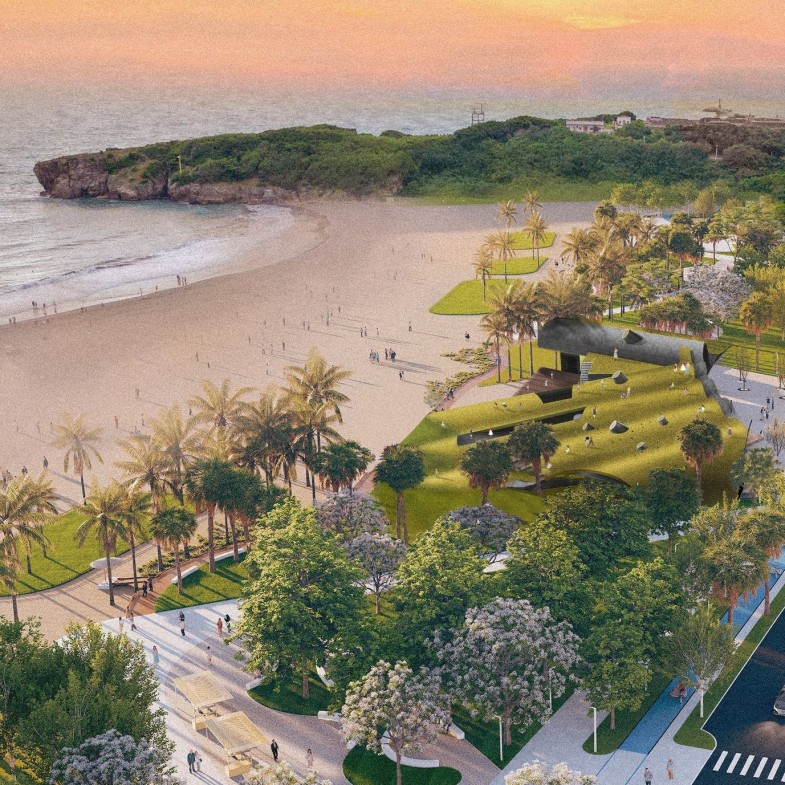 高雄全新地標「旗津海水浴場」2026年完工！打造全台最美海岸線